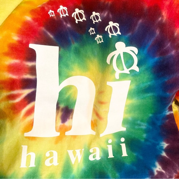 ‘HI’ Hawaii Sea Turtle Graphic Tie Dye S - Picture 5 of 6